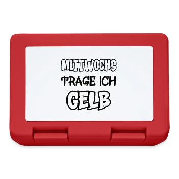 Le mercredi, je porte du jaune Dicton Couleur jaune - Boîte à goûter - rouge - Devant