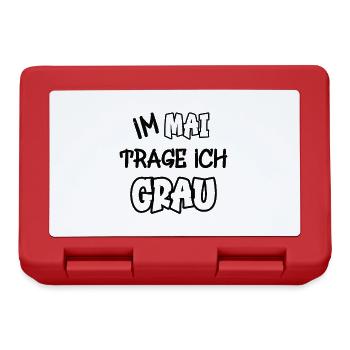 In May I wear gray saying color gray - Lunchbox - red - Front