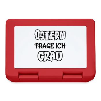 Easter I wear gray saying color gray - Lunchbox - red - Front