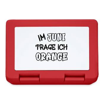 En juin, je porte de l’orange en disant couleur orange - Boîte à goûter - rouge - Devant