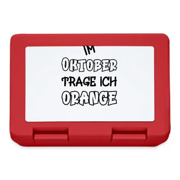 En octobre, je porte de l’orange en disant la couleur orange - Boîte à goûter - rouge - Devant