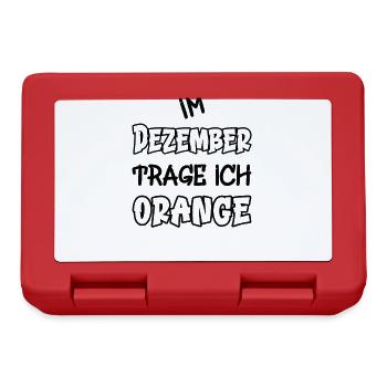 En décembre, je porte de l’orange disant couleur orange - Boîte à goûter - rouge - Devant