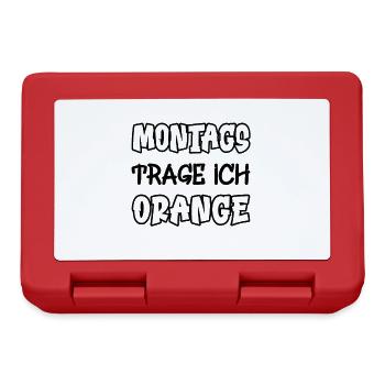 Le lundi, je porte de l’orange en disant couleur orange - Boîte à goûter - rouge - Devant