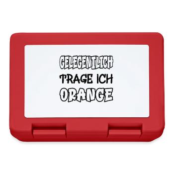 De temps en temps, je porte de l’orange en disant couleur orange - Boîte à goûter - rouge - Devant