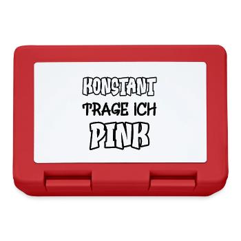 Constantly I wear pink Saying color pink - Lunchbox - red - Front