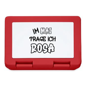In May I wear pink saying color pink - Lunchbox - red - Front