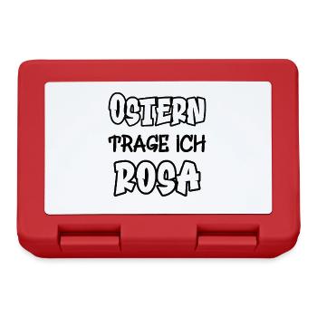 Easter I wear pink saying color pink - Lunchbox - red - Front