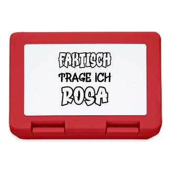 In fact, I wear pink saying color pink - Lunchbox - red - Front