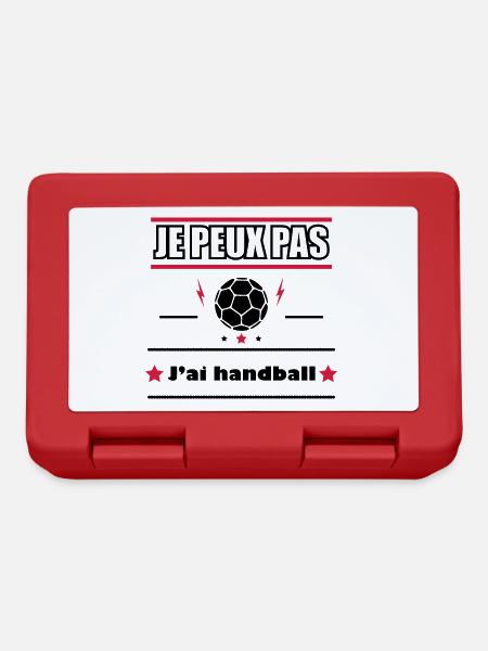 Je peux pas j'ai handball - Boîte à goûter - rouge