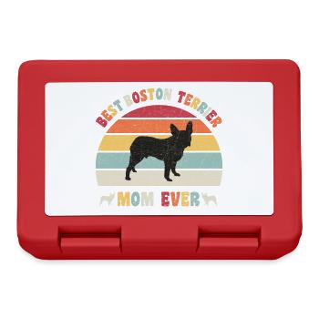 Meilleure maman Boston Terrier jamais amateurs de chiens vintage - Boîte à goûter - rouge - Devant