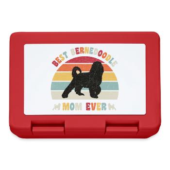 Best Bernedoodle mom ever dog lovers vintage retro - Lunchbox - red - Front
