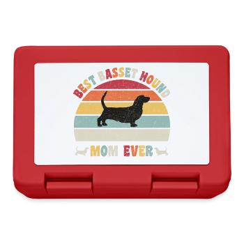 Best Basset Hound mom ever dog lover vintage retro - Brotdose - Rot - Vorne