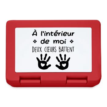 Annoncer Grossesse | Cadeau Femme Enceinte - Boîte à goûter - rouge - Devant