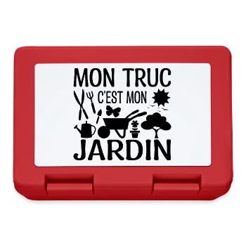 Mon Truc C'est Mon Jardin | Cadeau Jardinière - Boîte à goûter - rouge - Devant