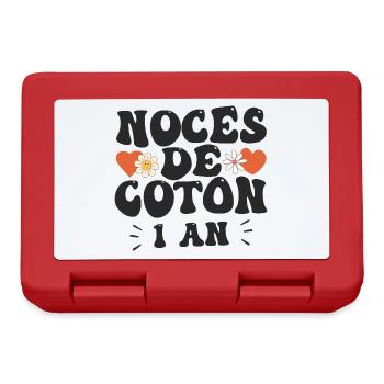 Noces De Coton 1 An De Mariage - Boîte à goûter - rouge - Devant