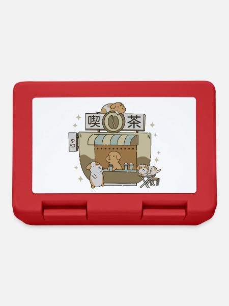 Dog Cafe - Lunchbox - red