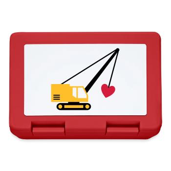 ★ Design colors can be changed ★ Dragline with a heart - Lunchbox - red - Front