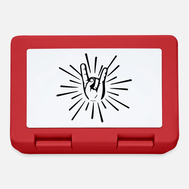 Rock 'N' Roll Musique Rocker Hand Signal - Boîte à goûter - rouge