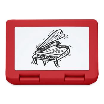 Piano Musicien - Boîte à goûter - rouge - Devant