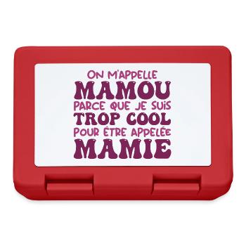 On m'appelle Mamou parce que je suis cool, Mamie - Boîte à goûter - rouge - Devant