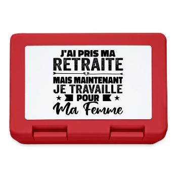 J'ai Pris Ma Retraite Humour Homme Retraité Cadeau - Boîte à goûter - rouge - Devant