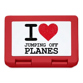 Skydiving Passion Design. Perfect Adrenaline Gift - Lunchbox - red - Front