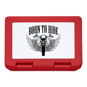 MOTORRAD BIKER ROCKER BORN TO RIDE - Brotdose - Rot - Vorne