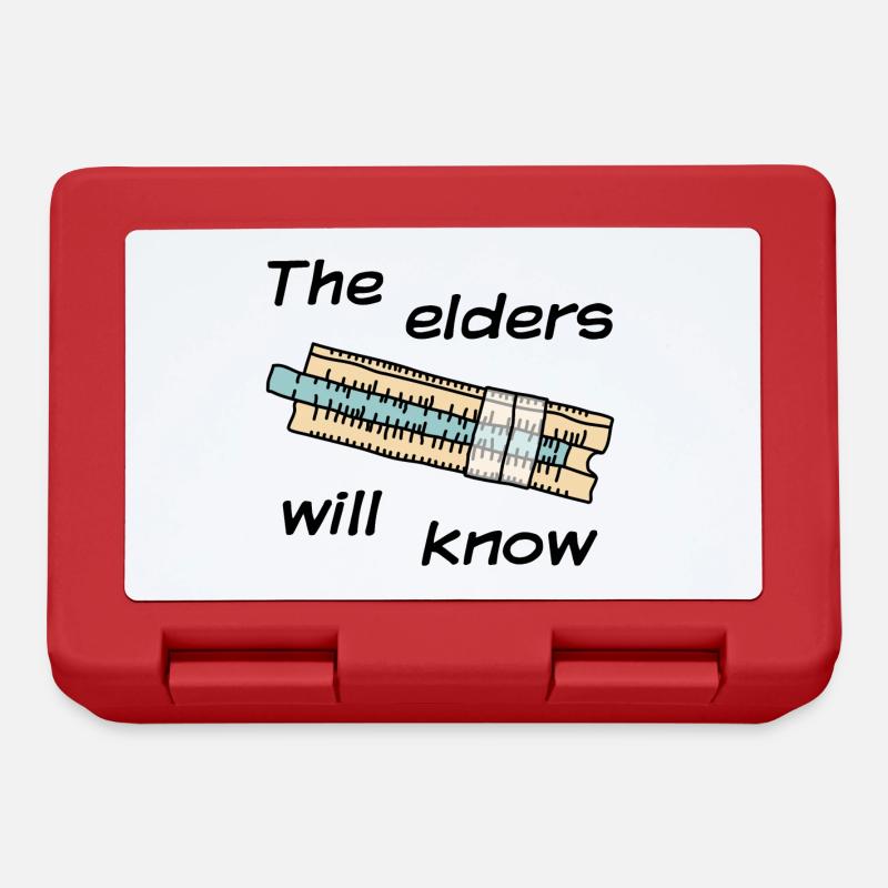 Slide rule - The elders will know - dark - Lunchbox - red
