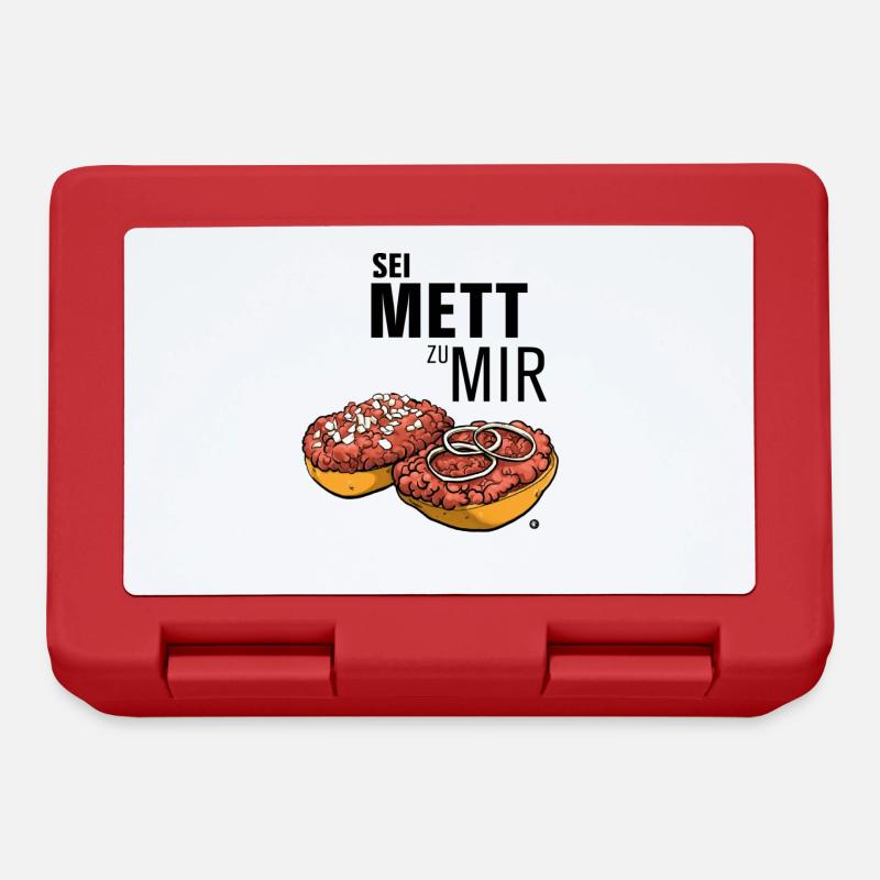 Mettbrötchen | Sei Mett zu mir - Brotdose - Rot