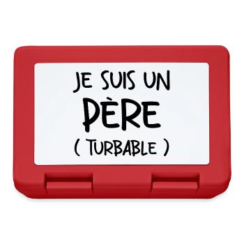 Je Suis Un Père Turbable | Papa Cadeau - Boîte à goûter - rouge - Devant