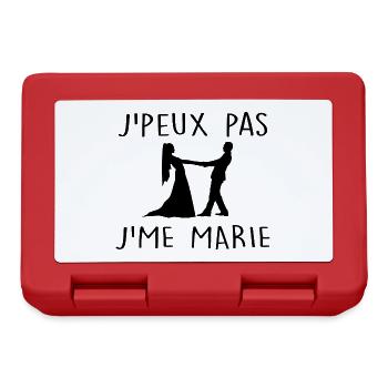 J'Peux Pas J'Me Marie - Boîte à goûter - rouge - Devant