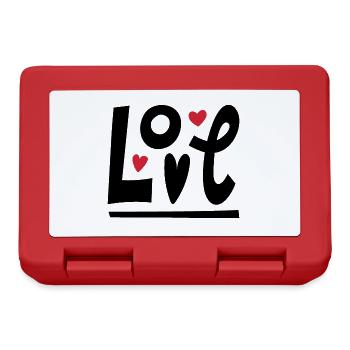 Liebe - Brotdose - Rot - Vorne