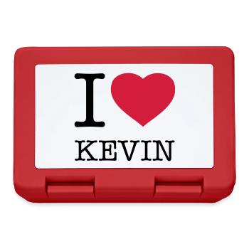 I LOVE KEVIN - Brotdose - Rot - Vorne