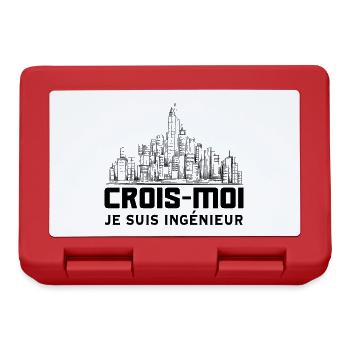 Crois-moi, Je Suis Ingénieur - Boîte à goûter - rouge - Devant