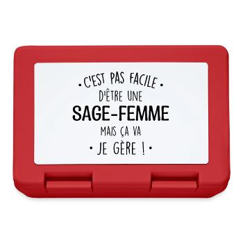 C'est Pas Facile D'être Une Sage-Femme Parfaite - Boîte à goûter - rouge - Devant