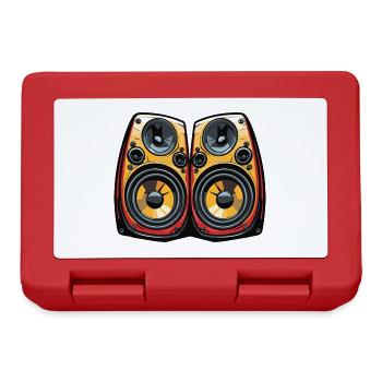 Musik Boxen Bass - Brotdose - Rot - Vorne