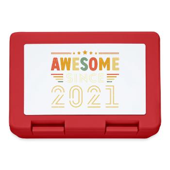 Vintage Legend 2021 Geschenk von 2021 - Jahrgang 2021 - Brotdose - Rot - Vorne