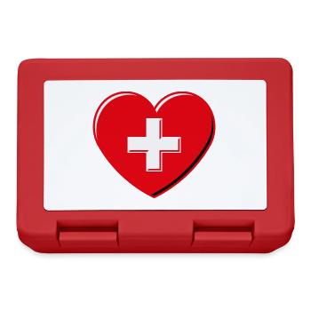 Heart With Swiss Cross (I Love Switzerland 3D 3C) - Lunchbox - red - Front