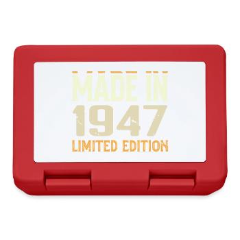 Cadeau Anniversaire 1947 Génial Depuis 1947 Retro - Boîte à goûter - rouge - Devant