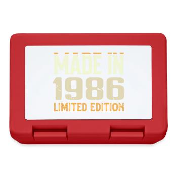 Cadeau Anniversaire 1986 Génial Depuis 1986 Retro - Boîte à goûter - rouge - Devant