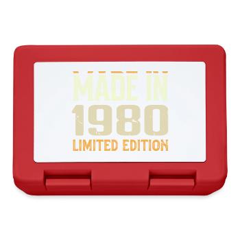 Cadeau Anniversaire 1980 Génial Depuis 1980 Retro - Boîte à goûter - rouge - Devant