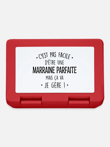C'est Pas Facile D'être Une Marraine Parfaite - Boîte à goûter - rouge