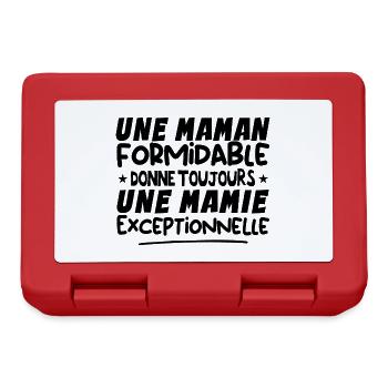 Mamie Exceptionnelle Cadeau Humour Grand-Mère - Boîte à goûter - rouge - Devant
