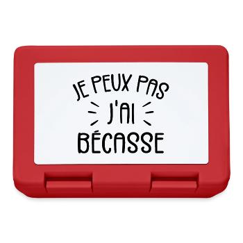 Je Peux Pas J'ai Bécasse Cadeau Humour Chasseur - Boîte à goûter - rouge - Devant