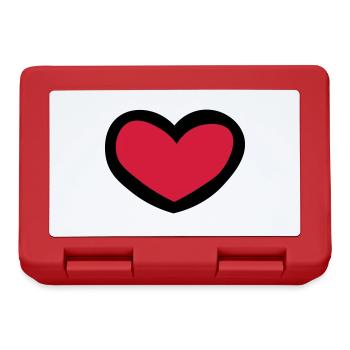 Herz / Heart / Coeur / - Brotdose - Rot - Vorne