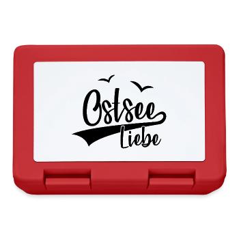 OSTSEE LIEBE URLAUB OSTSEEKÜSTE - Brotdose - Rot - Vorne