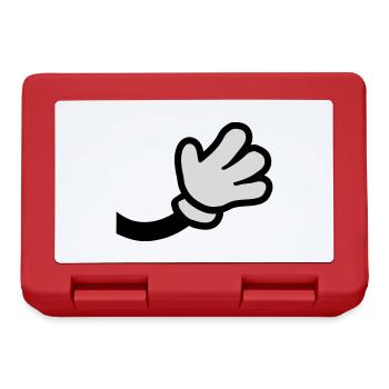 Agiter la main de la bande dessinée - Boîte à goûter - rouge - Devant