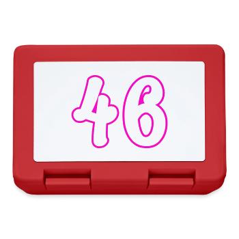 46 Numéro de numéro - Boîte à goûter - rouge - Devant