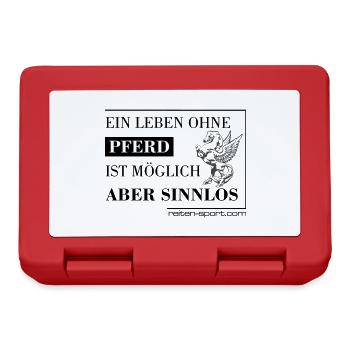 Ein leben ohne Pferd.... - Brotdose - Rot - Vorne
