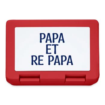 Papa et Re Papa Cadeau Fête des Pères Beau Papa - Boîte à goûter - rouge - Devant